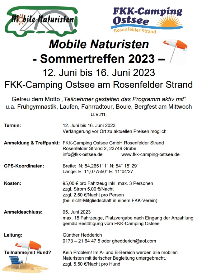 Mobile Naturisten Sommertreffen 2023